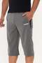 Men's Cotton Zipper Detailed Capri Pants Anthracite Melange-6076 - 5