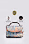 Women's Genuine Leather Flap Mini Shoulder Bag with Card Holder and Keychain Compartment, Small Size