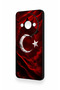 Redmi A3 Compatible Wolf Turkish Flag Patterned Silicone Case - 4