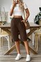 Women's Comfortable Cut Capri Shorts with Elastic Waistband - 2