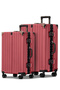 Aluminum Frame Unbreakable Luggage 2Pcs Set (20/24 Inch) Polycarbonate Hard Shell Suitcase