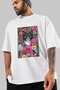 For the Sake of Cat Love 16 Front Cat Printed White Oversize T-Shirt 100% Cotton Unisex Cat Lover Premium Design - 3