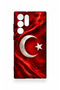 Samsung S22 Ultra Compatible Turkish Flag Patterned Silicone Case - 3
