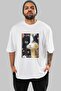 For the Love of Cats 33 Front Cat Printed White Oversize T-Shirt 100% Cotton Unisex Cat Lover Premium Design - 2