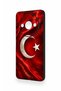 Redmi A3 Compatible Turkish Flag Patterned Silicone Case - 4