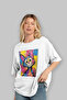 For the Love of Cats 41 Front Cat Printed White Oversize T-Shirt 100% Cotton Unisex Cat Lover Premium Design - 4