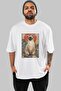 For the Love of Cats 2 Front Cat Printed White Oversize T-Shirt 100% Cotton Unisex Cat Lover Premium Design - 2