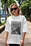 For the Love of Cats 91 Front Cat Printed White Oversize T-Shirt 100% Cotton Unisex Cat Lover Premium Design - 5