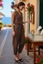 Women's Plus Size Sleeveless V-Neck Vest Pants Set Carrot Leg Woven Comfortable Casual Modern Stylish - 2