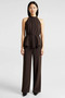 Women's Plus Size Sleeveless Oversize Blouse with Pants Two-Piece Suit with Belted Waist Wide Leg Casual Comfortable - 4
