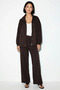 Women's Large Size Stand Collar Zippered Knitted Sweatshirt Sweatpants Set XL Daily Casual Modern Stylish - 4