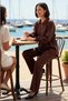 Women's Plus Size Linen Blend Shirt Pants Set Elastic Waist Long Sleeve Comfortable Casual Stylish - 3