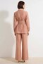 Women's Plus Size Shirt and Trouser Set, Thick Belt Detail, Long Sleeve, Linen Texture, Comfortable Fit, Stylish - 5