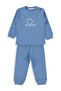 Smiling Face Printed Pajama Set for Ages 1-7 - Green