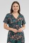 Women Allover Print Short Sleeve Jumpsuit, Multicolor - 2