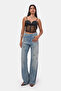 Women's T.Kot Color T-4S6-32 Straight Fit Shiny Stone Special Design Denim Jeans - 7