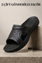 2 Pieces Will Be Sent - Hydroflex Unisex Black Anatomically Supported Soft Sole Beach Pool Slippers - 3