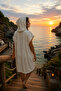 Hooded Poncho Dress – Beach, Pool Post-Use - with Pockets and Comfortable Fit - 2