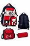 Korean Model Primary School School Bag Set of 3 Waterproof Backpack Lunch Bag Pencil Case - 7