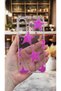 Samsung a36 compatible pink star patterned transparent shock absorbing camera protected clear case - 2