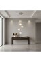 Sienna Pendant Lamp 2m Adjustable White Silver Hanging Ceiling Light - 2