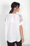 Women's Italian Oversized Linen Blouse with Sequin Mesh Detail on the Sleeves - 4