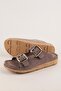 100% Genuine Leather Heel Spur Special Soft Sole Buckle Women's Slippers - 4