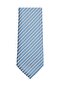 White Striped Thin Blue Tie – 7 cm Wide - 6