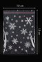 100pcs snow patterned transparent opp bag with tape, 10x15 cm (adhesive bag for new year's gifts) - 4