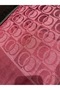 Ring Pattern Cotton Jacquard Shawl Claret Red - 2
