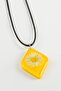 Zengemtr Daisy Cornered (223945) Epoxy Pendant-Yellow - 2