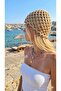Hand-Knitted Mesh Beanie Hair Net Beach Stylish Hat with Bead Details