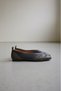 Genuine Leather Women's Daily Ballerinas with V-Cut Detail - 5