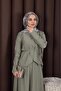 طقم بلوزة وتنورة مطرزة من سوزو - 6