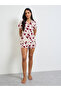 Off White Floral Print Buttoned Shirt and Shorts Set - 2