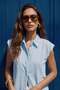Sleeve Detailed Shirt - Baby Blue - 3