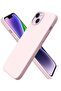 iPhone 14 Plus Case 6.7 2022,Slim Liquid Silicone 3 Layers Full Covered Soft Gel Rubber Phone Case Protective Cover for Women Men 6.7 Inch-Chalk Pink