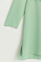 Stylish Tunic Pants Set with Gathered Detail - Green - 8
