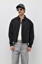 Linen Boxy Fit Crop Shirt Black - 2