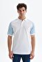 Ar-Ma Men's Polo Collar T-Shirt Without Print Basic Regular Fit Double Collar Combed Cotton Pique Y29374354602 White