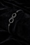 Women's Black Color Infinity Bracelet with Stones, Stylish Design - 5