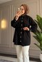 9102 - Stylish Comfortable Woven Women's Shirt with Button and Waist Tie Detail - 2