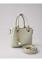 Women's Tote Bag Mint Green Multi-Compartment Hand and Shoulder Bag with Charm Accessories - 6