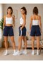 Ifs 1274 Textile Fabric Like Tape Stretched Women's Shorts - 3