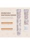Floral Engraved Strap Compatible with Apple Watch 41mm 40mm 38mm for Women, Two-Tone Flower Soft Silicone Sport Band - 5