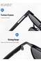Men's Polarized Round Sunglasses UV400 Protection Sun Glasses Metal Half Frame Fashion Anti-Glare for Driving Fishing Traveling Black - 4