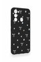 Tecno Spark 8C Compatible Mini Bow Black Patterned Silicone Case - 2