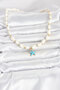 Natural Sea Shell Stringed Blue Star Model Necklace - - 2