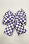 Digital Printing Checkered Bow Oven Ornament Decorative Filled Soft Handmade - 2