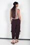 Women's Lycra Sandy Shalwar Trousers with Elastic Waist, Lace-Up and Pockets - 4